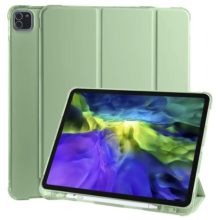 3-folding Horizontal Flip PU Leather + Shockproof TPU Case with Holder & Pen Slot For iPad Pro 11 (2020) / iPad Pro