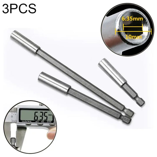 3 in 1 1/4 Electric Batch Head High Magnetism Connecting Rod Pistol Drill Extension Rod Sleeve Fast Turning Joint