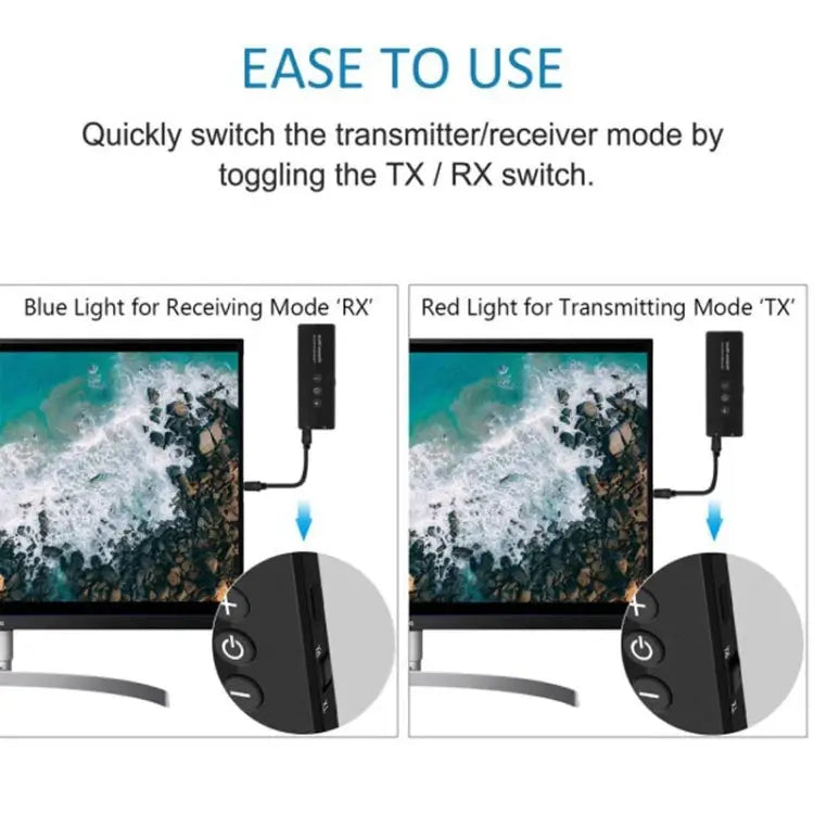 3 In 1 Bluetooth 5.0 Adapter TV Computer Wireless Audio Receiving Transmitter ZF-360 - ZF-360