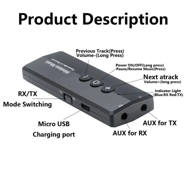 3 In 1 Bluetooth 5.0 Adapter TV Computer Wireless Audio Receiving Transmitter ZF-360 - ZF-360