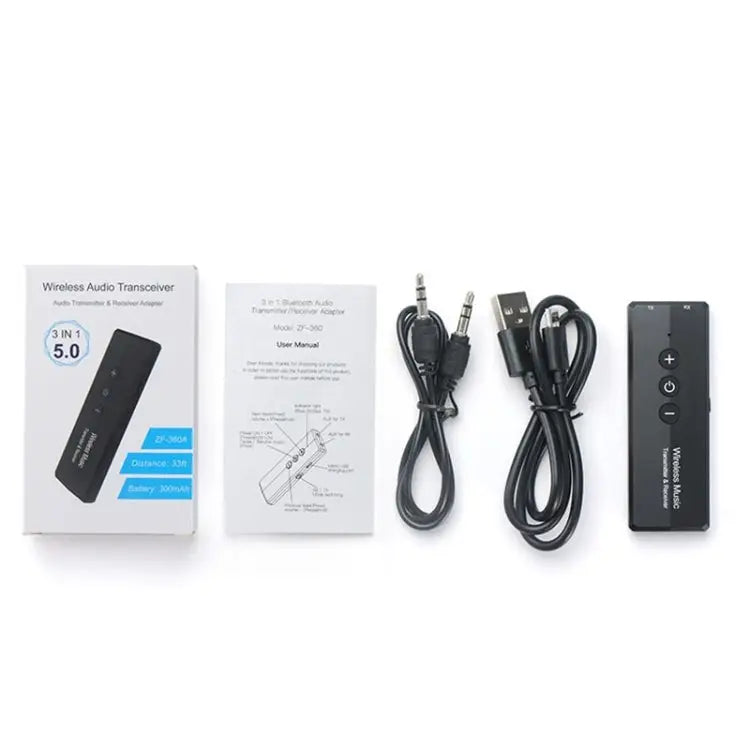 3 In 1 Bluetooth 5.0 Adapter TV Computer Wireless Audio Receiving Transmitter ZF-360 - ZF-360