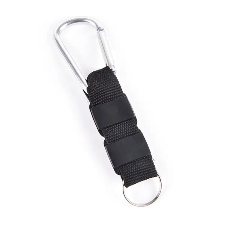 3 in 1 Camping Climbing Hiking Mini Carabiner with Keychain Compass Thermometer Hanger Key Ring Black 3 in 1 - 3 in 1