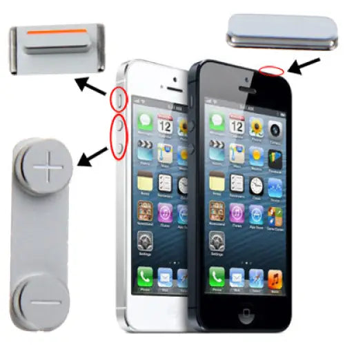 3 in 1 for iPhone 5 (Mute Button + Power Button + Volume Button) - For iPhone 5 (3 in 1) / For 5