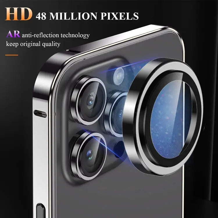 3 in 1 Ultra-thin Metal Frame + Lens + Film Phone Protection Set For iPhone 14 Pro For iPhone 14 Pro Max - Apple