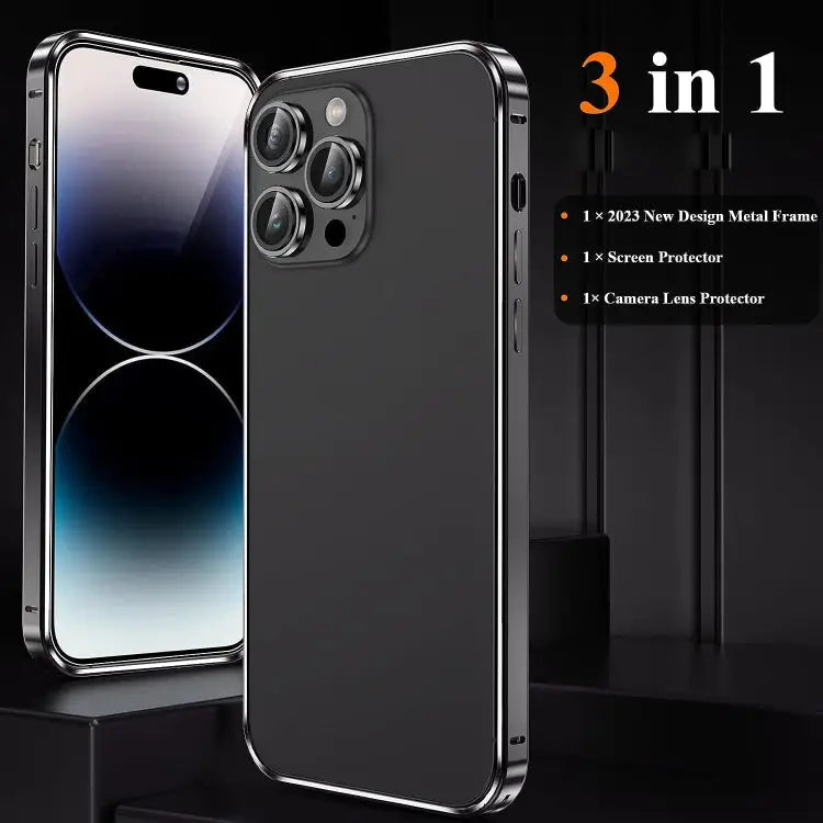 3 in 1 Ultra-thin Metal Frame + Lens + Film Phone Protection Set For iPhone 14 Pro For iPhone 14 Pro Max - Apple