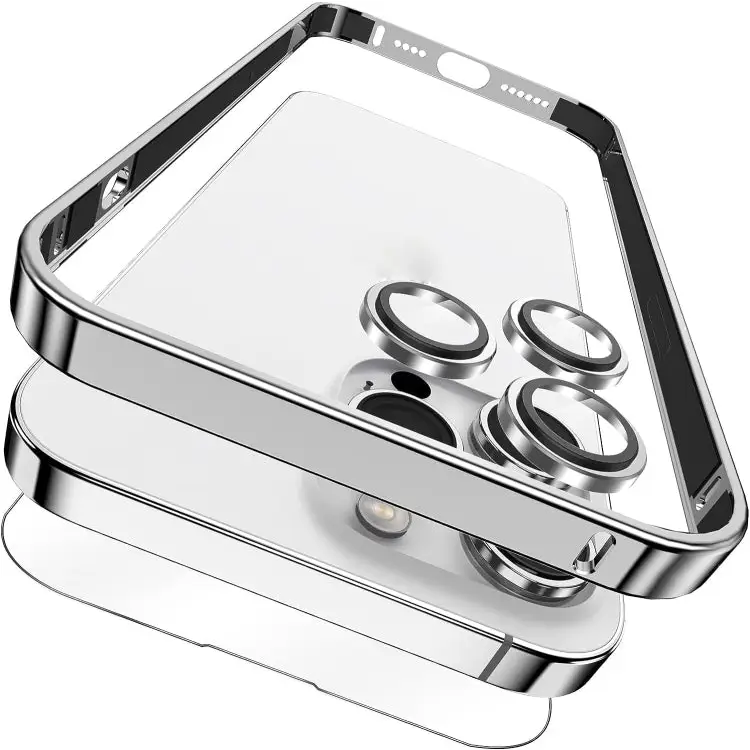 3 in 1 Ultra-thin Metal Frame + Lens + Film Phone Protection Set For iPhone 14 Pro For iPhone 14 Pro Max - For iPhone