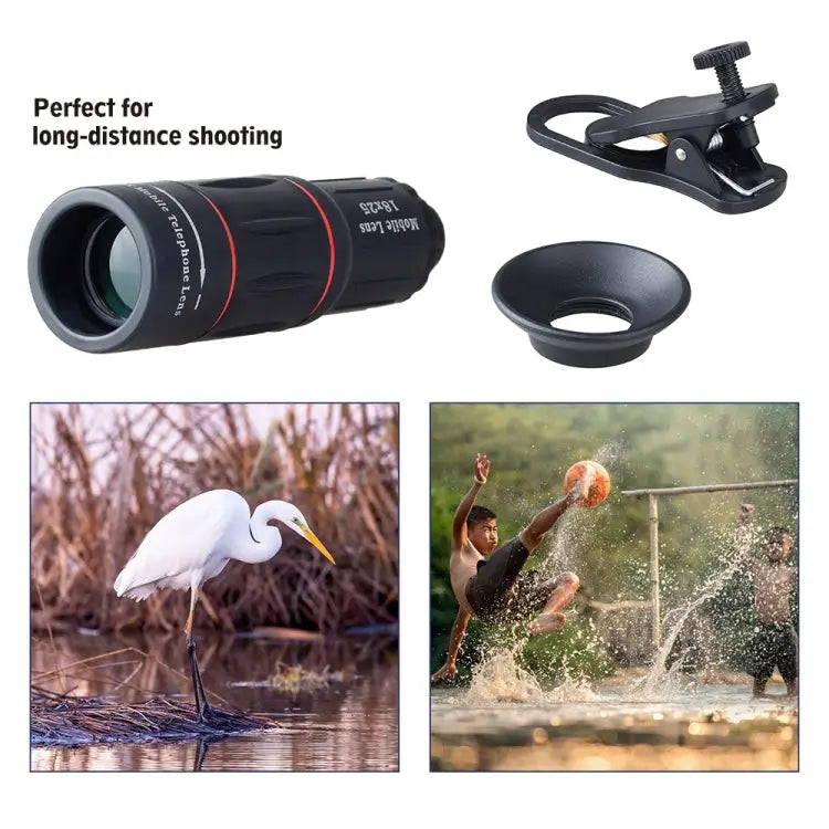 3 in 1 Universal 18X Telephoto Lens + Tripod Mount + Mobile Phone Clip APL-T18ZJ - APL-T18ZJ