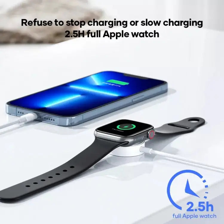3 in 1 USB-C / Type-C to 8 Pin + USB-C / Type-C + Magnetic Watch Wireless Charger Data Cable Cable Length: 1.2m - 3 in 1
