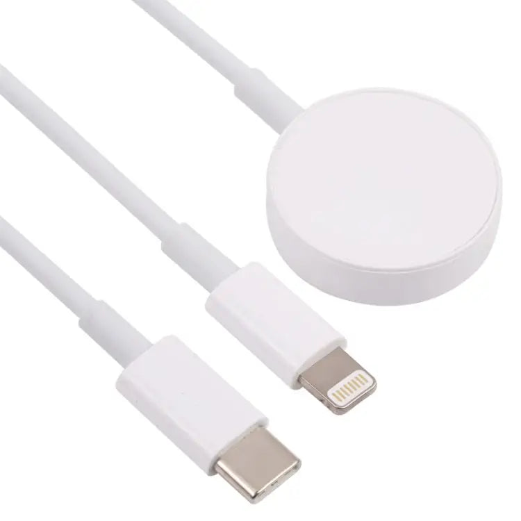 3 in 1 USB-C / Type-C to 8 Pin + USB-C / Type-C + Magnetic Watch Wireless Charger Data Cable Cable Length: 1.2m - 3 in 1