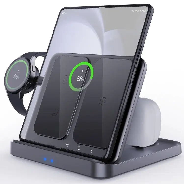 3 In 1 Wireless Charger For Samsung Galaxy Z Fold Mobile Phone Earphones & Smart Watches F16A - F16A - Apple Accessories
