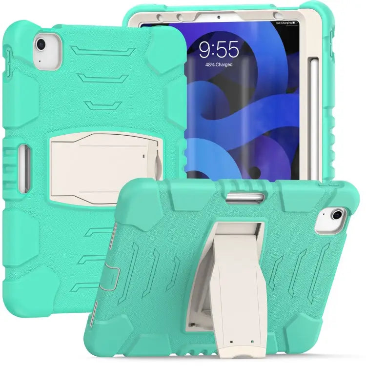 3-Layer Protection Screen Frame + PC + Silicone Shockproof Combination Case with Holder For iPad Pro 11 2022 / 2021