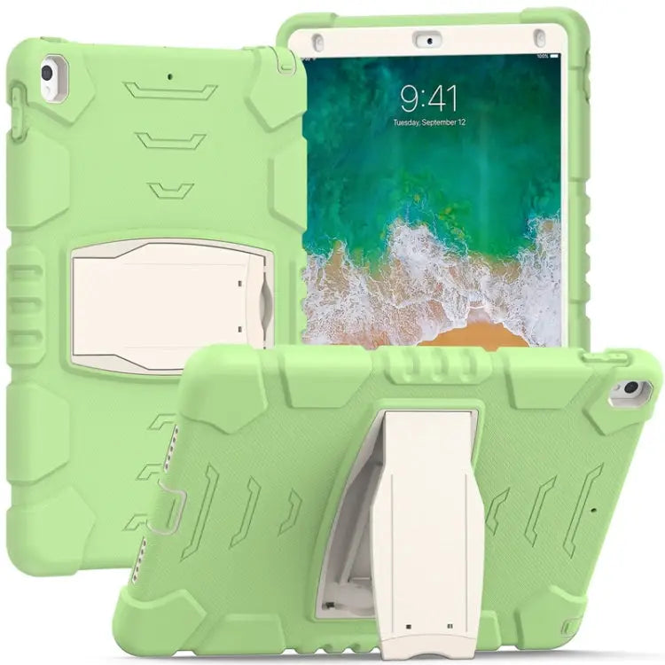 3-Layer Protection Screen Frame + PC + Silicone Shockproof Combination Case with Holder For iPad Pro 10.5 (2019)