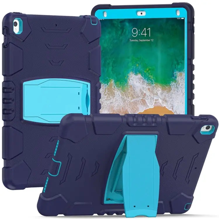 3-Layer Protection Screen Frame + PC + Silicone Shockproof Combination Case with Holder For iPad Pro 10.5 (2019)