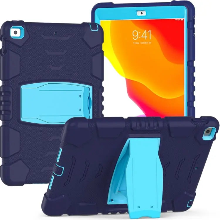 3-Layer Protection Screen Frame + PC + Silicone Shockproof Combination Case with Holder For iPad 9.7 (2018) / (2017)