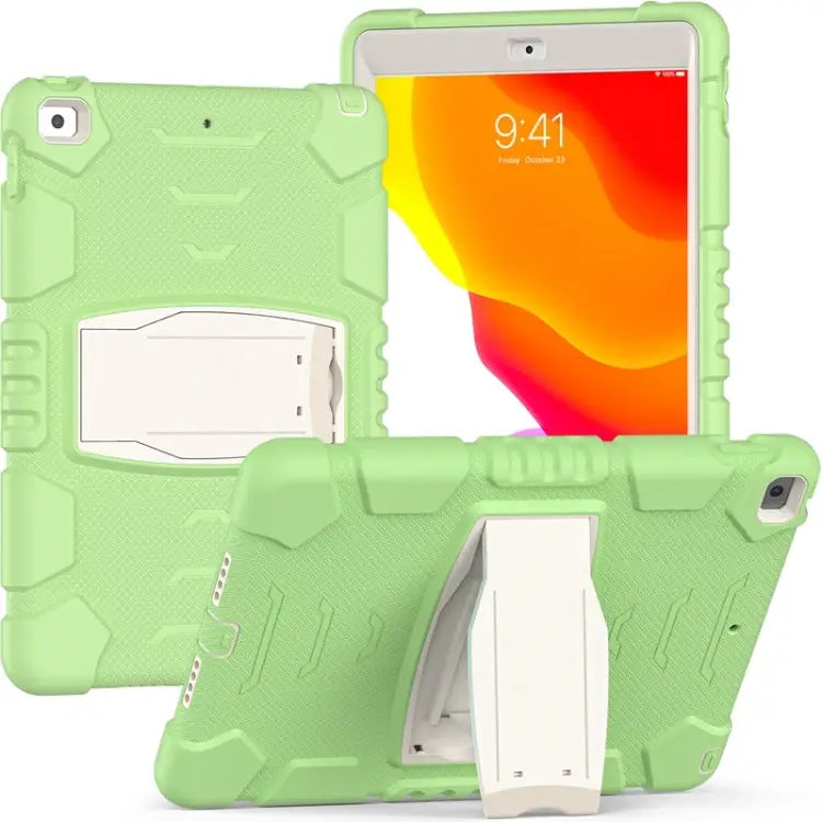 3-Layer Protection Screen Frame + PC + Silicone Shockproof Combination Case with Holder For iPad 9.7 (2018) / (2017)