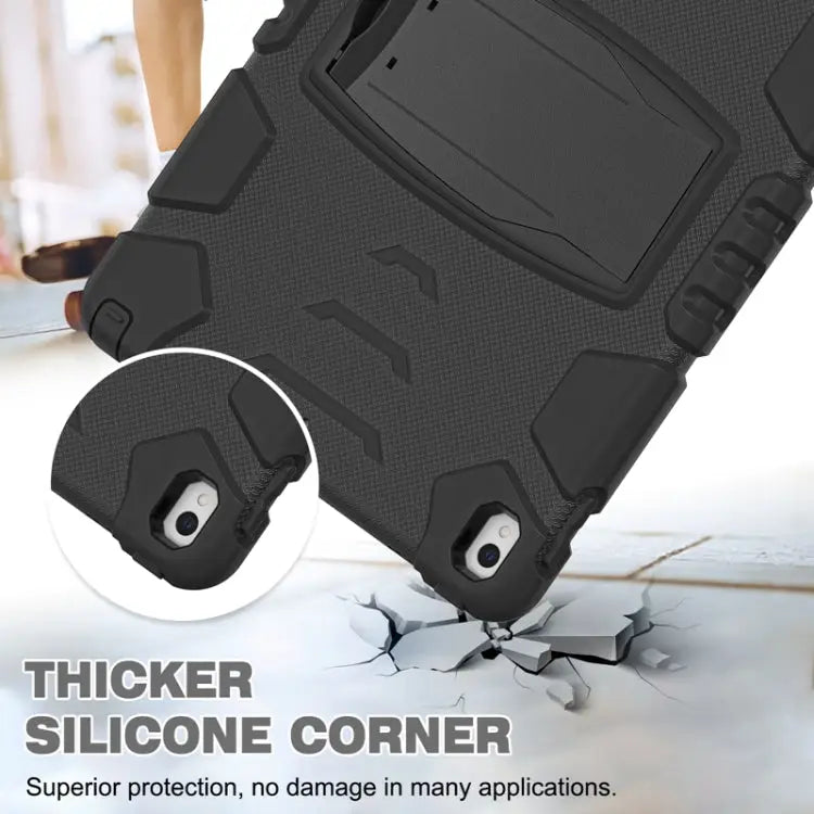 3-Layer Protection Screen Frame + PC + Silicone Shockproof Combination Case with Holder For iPad Pro 10.5 (2019)