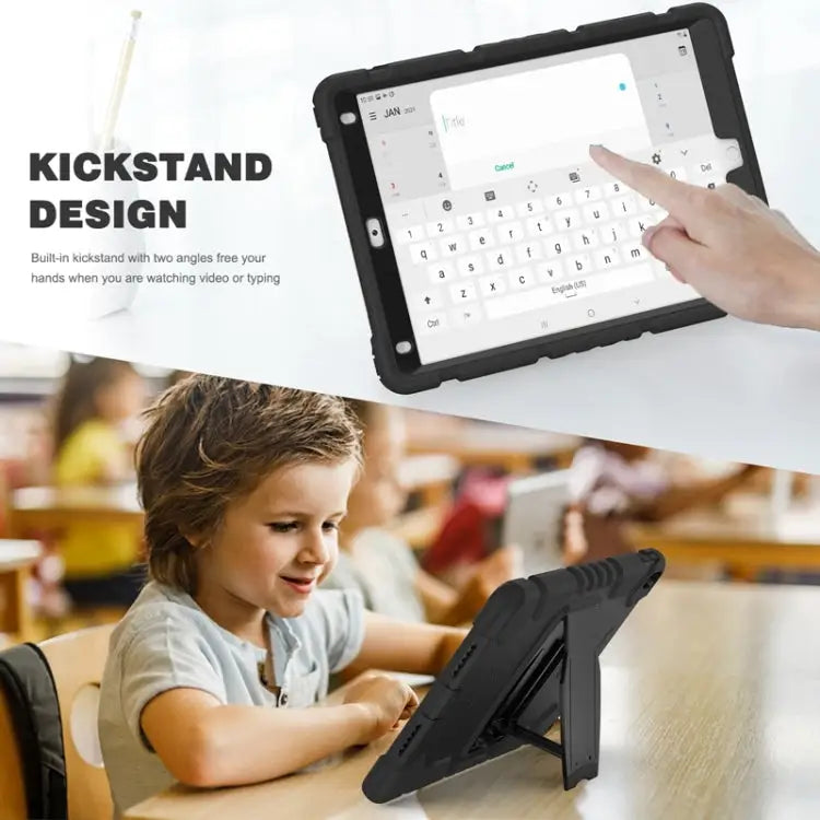 3-Layer Protection Screen Frame + PC + Silicone Shockproof Combination Case with Holder For iPad Pro 10.5 (2019)
