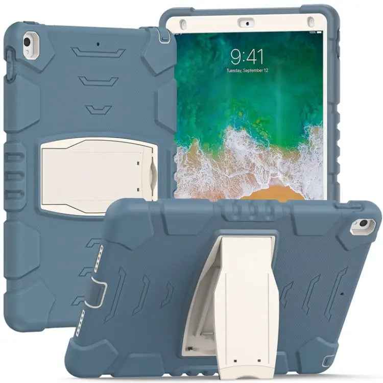 3-Layer Protection Screen Frame + PC + Silicone Shockproof Combination Case with Holder For iPad Pro 10.5 (2019)