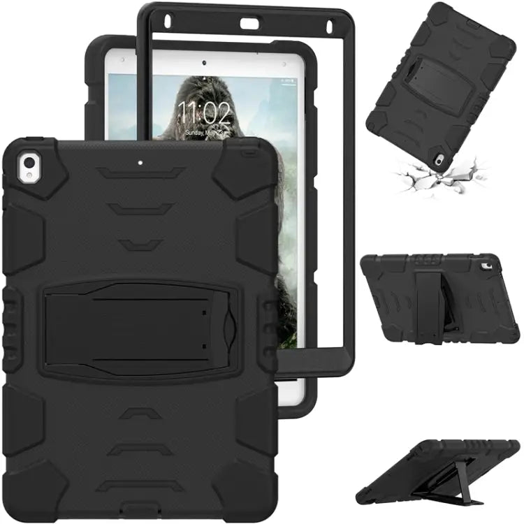 3-Layer Protection Screen Frame + PC + Silicone Shockproof Combination Case with Holder For iPad Pro 10.5 (2019)