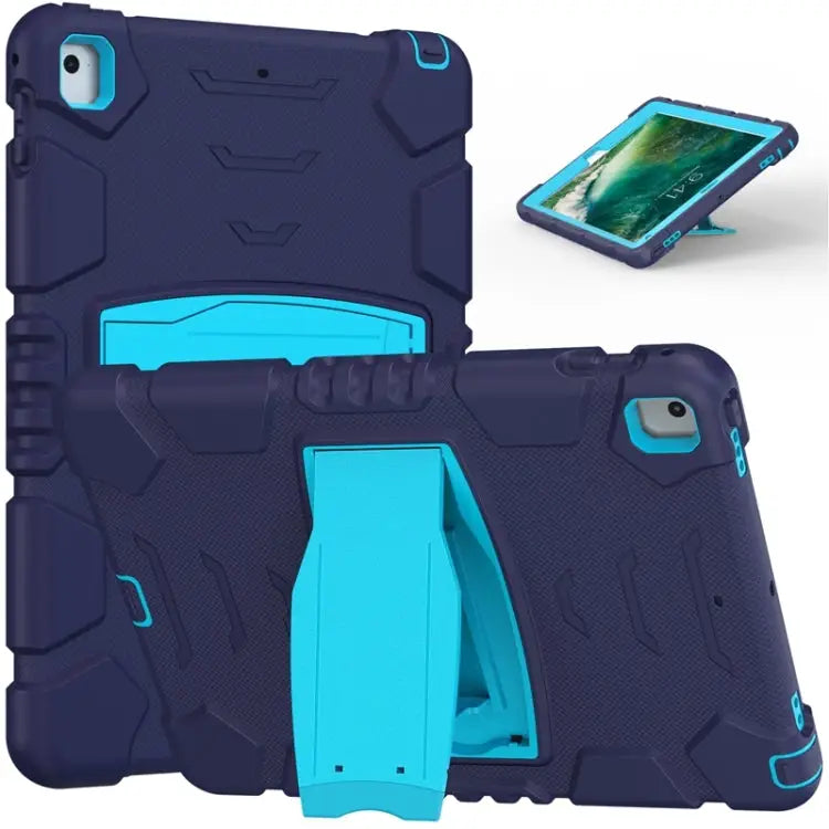 3-Layer Protection Screen Frame + PC + Silicone Shockproof Combination Case with Holder For iPad 9.7 (2018) / (2017)