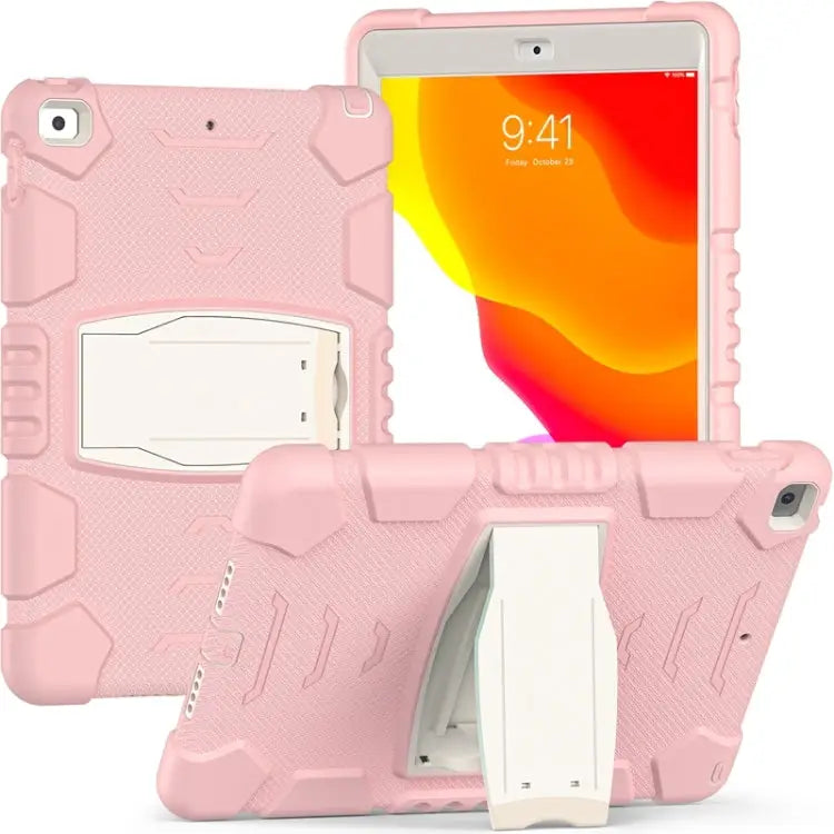 3-Layer Protection Screen Frame + PC + Silicone Shockproof Combination Case with Holder For iPad 9.7 (2018) / (2017)
