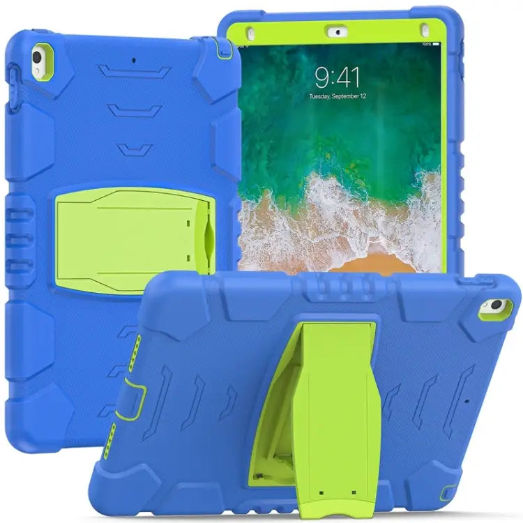 3-Layer Protection Screen Frame + PC + Silicone Shockproof Combination Case with Holder For iPad Pro 10.5 (2019)