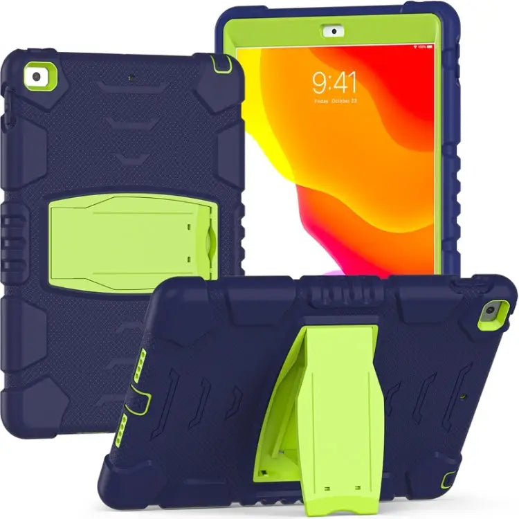 3-Layer Protection Screen Frame + PC + Silicone Shockproof Combination Case with Holder For iPad 9.7 (2018) / (2017)