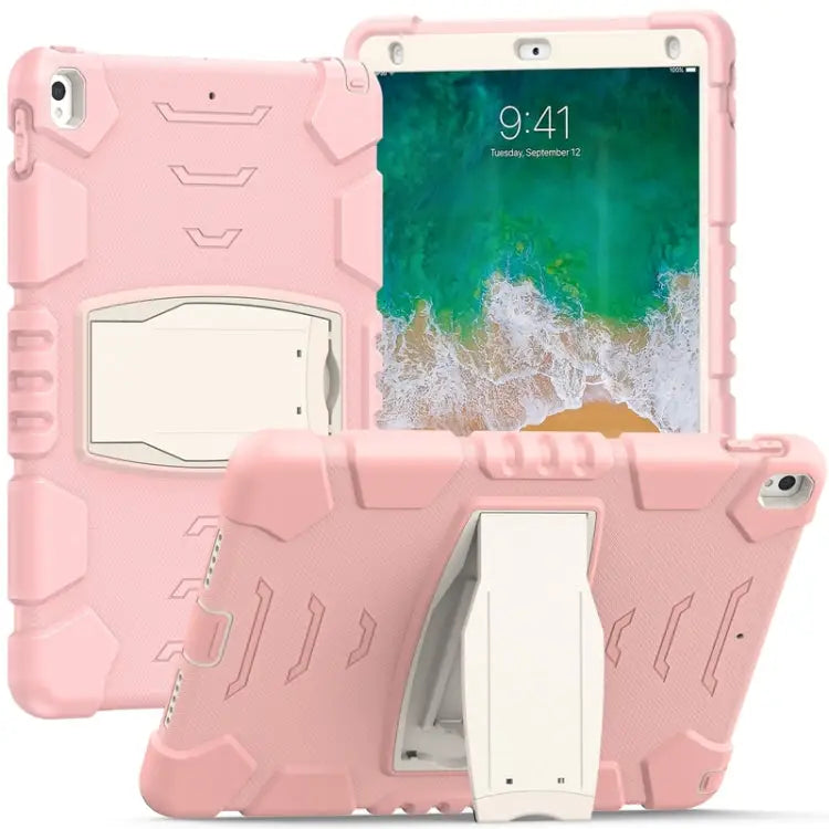 3-Layer Protection Screen Frame + PC + Silicone Shockproof Combination Case with Holder For iPad Pro 10.5 (2019)