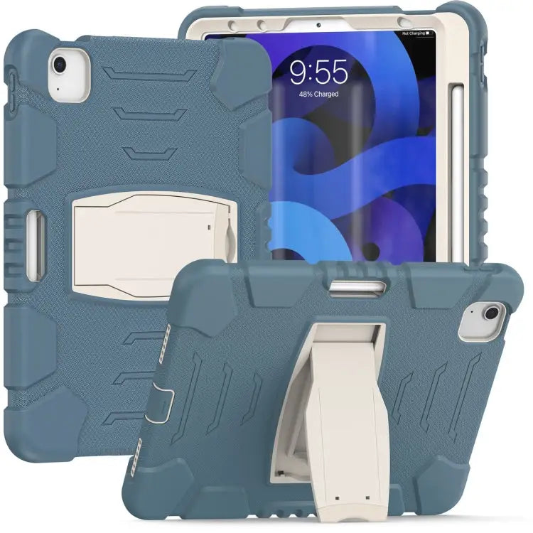 3-Layer Protection Screen Frame + PC + Silicone Shockproof Combination Case with Holder For iPad Pro 11 2022 / 2021