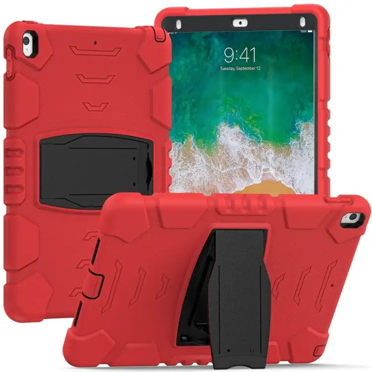 3-Layer Protection Screen Frame + PC + Silicone Shockproof Combination Case with Holder For iPad Pro 10.5 (2019)