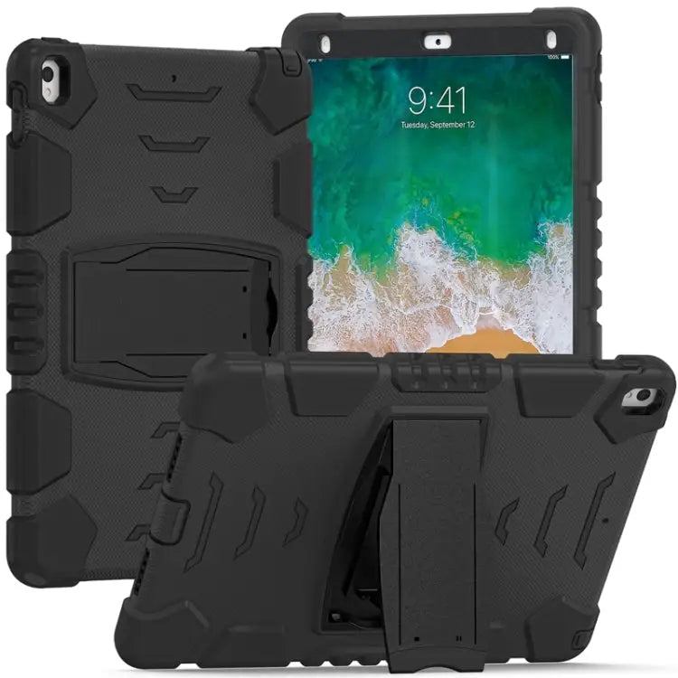 3-Layer Protection Screen Frame + PC + Silicone Shockproof Combination Case with Holder For iPad Pro 10.5 (2019)