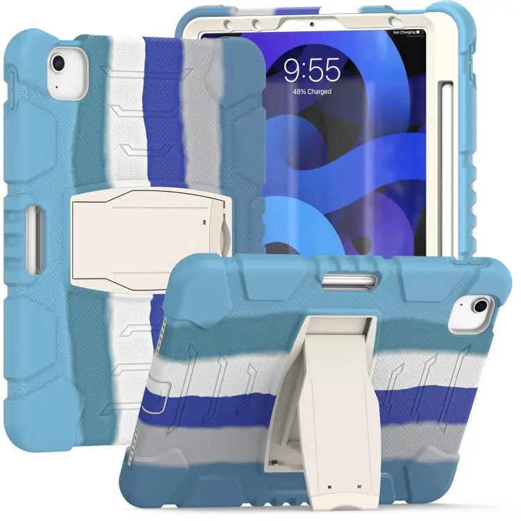 3-Layer Protection Screen Frame + PC + Silicone Shockproof Combination Case with Holder For iPad Pro 11 2022 / 2021