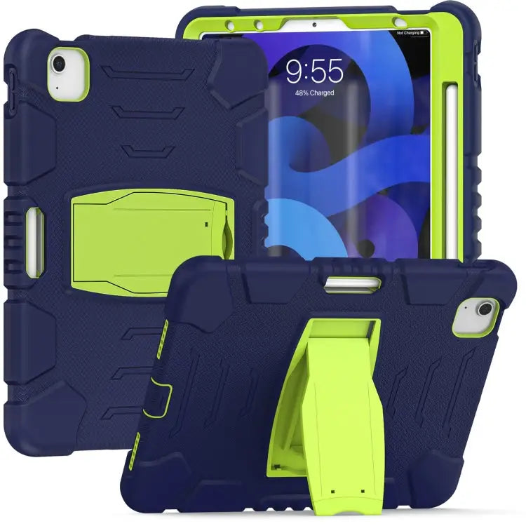 3-Layer Protection Screen Frame + PC + Silicone Shockproof Combination Case with Holder For iPad Pro 11 2022 / 2021