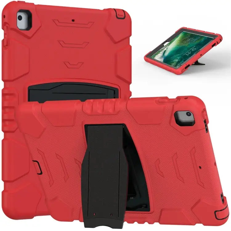 3-Layer Protection Screen Frame + PC + Silicone Shockproof Combination Case with Holder For iPad 9.7 (2018) / (2017)