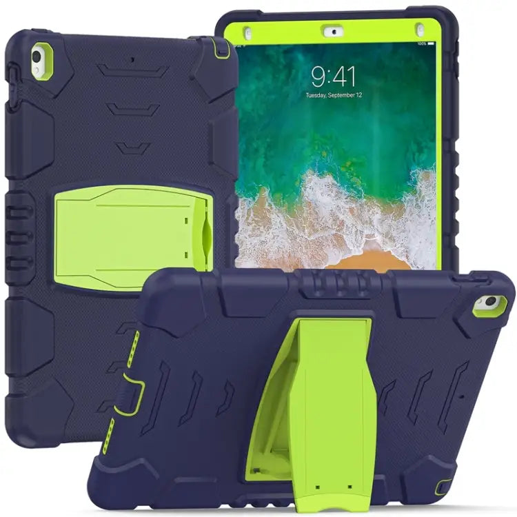 3-Layer Protection Screen Frame + PC + Silicone Shockproof Combination Case with Holder For iPad Pro 10.5 (2019)