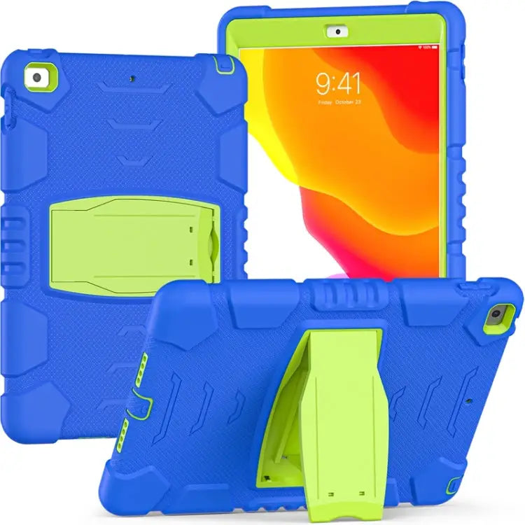 3-Layer Protection Screen Frame + PC + Silicone Shockproof Combination Case with Holder For iPad 9.7 (2018) / (2017)