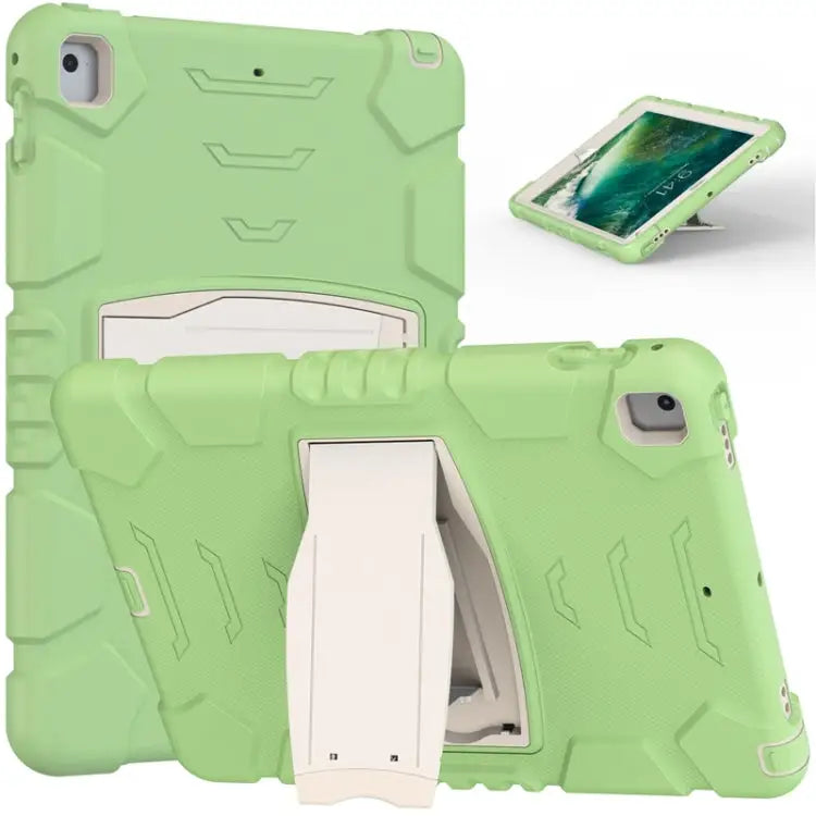 3-Layer Protection Screen Frame + PC + Silicone Shockproof Combination Case with Holder For iPad 9.7 (2018) / (2017)