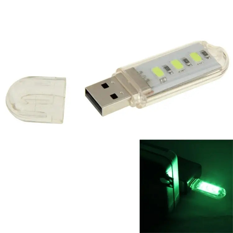 3 LED SMD 5630 1.5W USB Flash Disk Style USB Light Lamp White Light Green Light Warm White Light - Green Light / Green