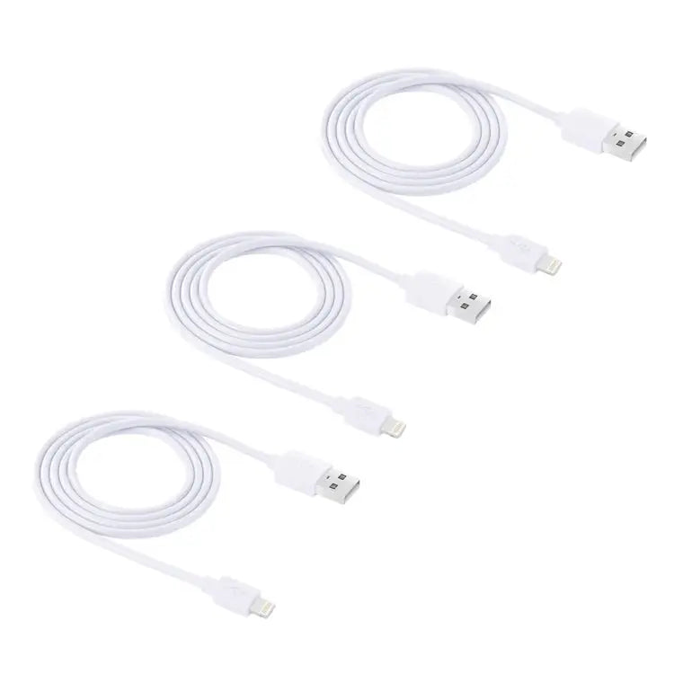 3 PCS HAWEEL 1m High Speed 8 pin to USB Sync and Charging Cable Kit for iPhone iPad - 3pcs