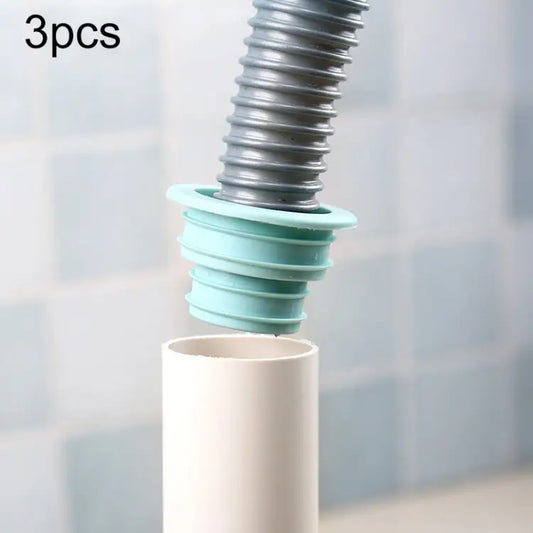 3 PCS Sewer Lengthen Odor-resistant Silicone Joint Kitchen Plumbing Sewer Drain Sealing Plug Random Color Delivery
