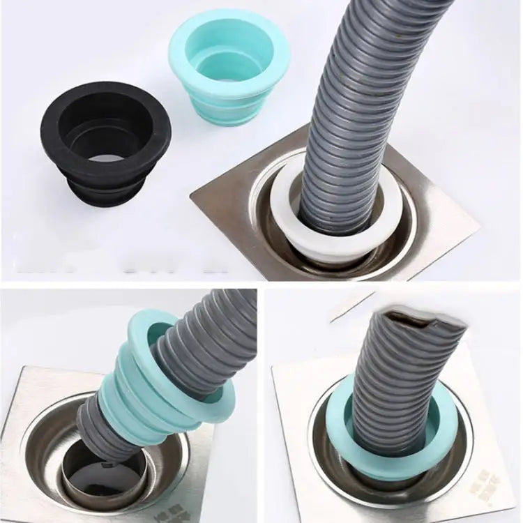 3 PCS Sewer Lengthen Odor-resistant Silicone Joint Kitchen Plumbing Sewer Drain Sealing Plug Random Color Delivery