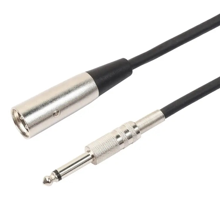3-Pin Male to 1/4 inch (6.35mm) Mono Shielded Microphone Audio Cord Cable Length: 1.8m Length: 3m Length: 5m Length:
