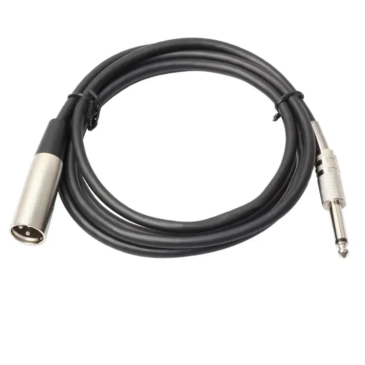 3-Pin Male to 1/4 inch (6.35mm) Mono Shielded Microphone Audio Cord Cable Length: 1.8m Length: 3m Length: 5m Length: