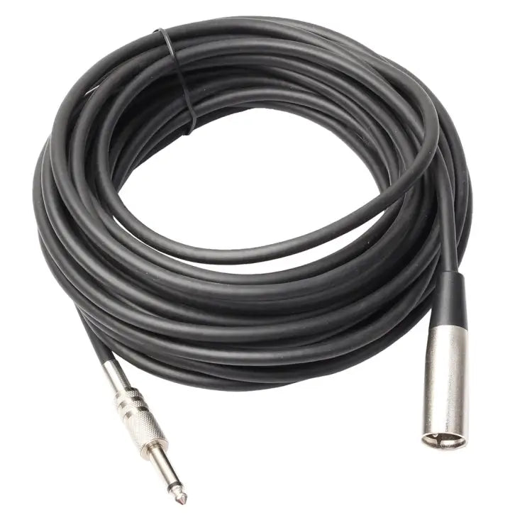 3-Pin Male to 1/4 inch (6.35mm) Mono Shielded Microphone Audio Cord Cable Length: 1.8m Length: 3m Length: 5m Length: