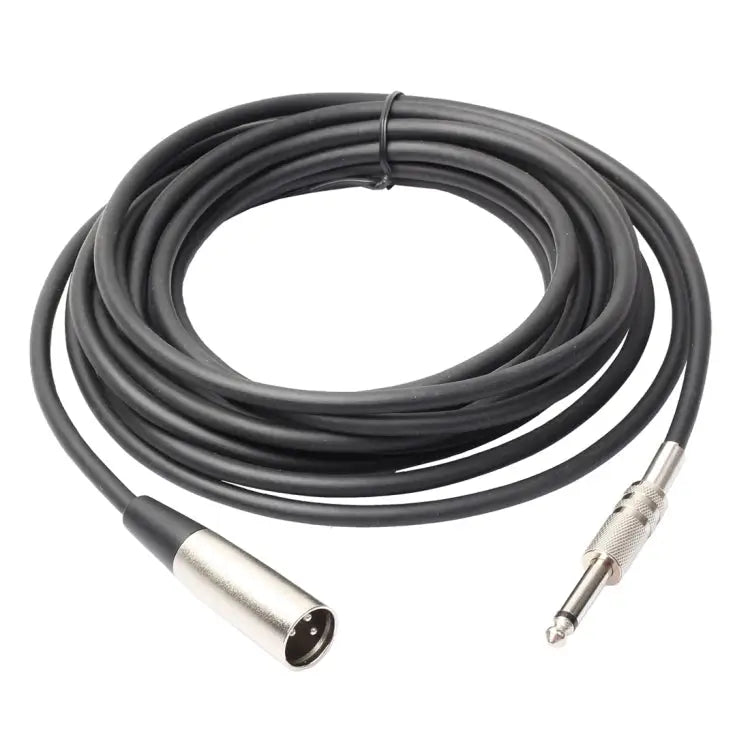 3-Pin Male to 1/4 inch (6.35mm) Mono Shielded Microphone Audio Cord Cable Length: 1.8m Length: 3m Length: 5m Length:
