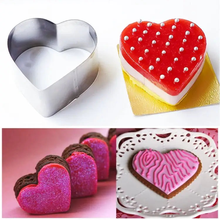 3 Sets Stainless Steel Poker Cookie Mold Playing Cards Cake Fondant Mold Spade Heart Biscuit Cutter 3 Sets - 3 Sets