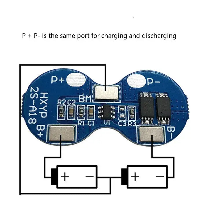30 PCS 4A 2-Tandem 7.4V / 8.4V 18650 Lithium Battery Protection Board Anti-Overcharge Anti-Overdischarge