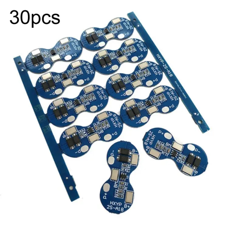 30 PCS 4A 2-Tandem 7.4V / 8.4V 18650 Lithium Battery Protection Board Anti-Overcharge Anti-Overdischarge