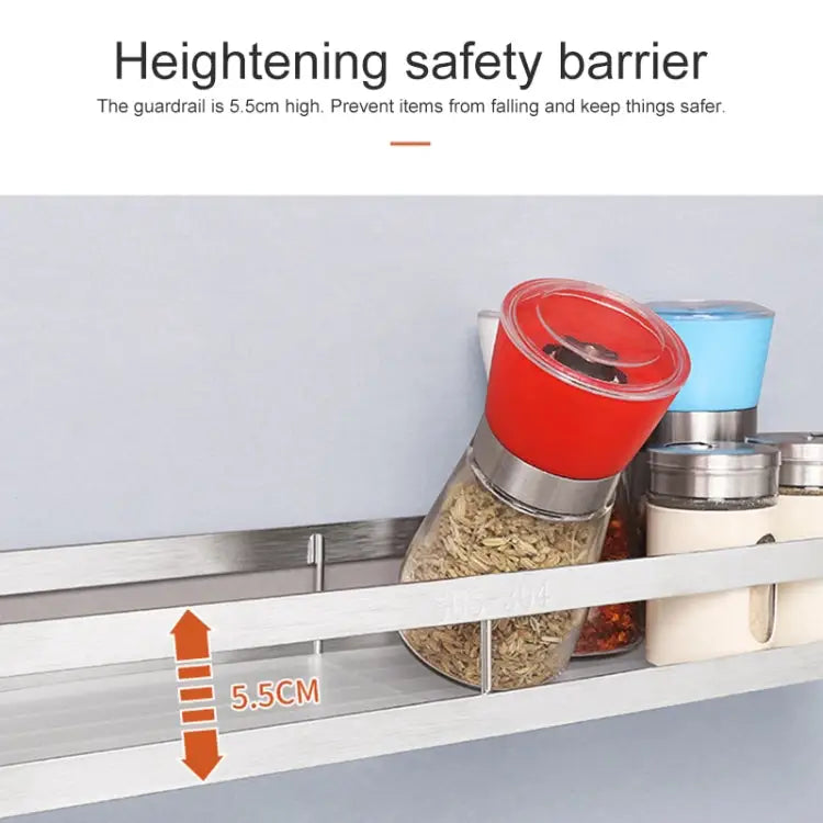 304 Stainless Steel Wall-mounted Kitchen Rack Hanging Knife Holder Double Cage Chopsticks Canister Double Cage