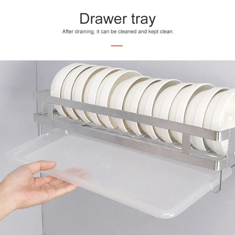 304 Stainless Steel Wall-mounted Kitchen Rack Hanging Knife Holder Double Cage Chopsticks Canister Double Cage